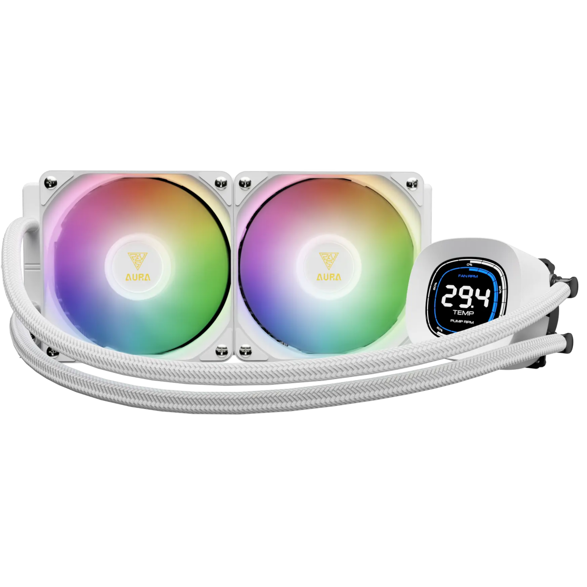 Système de refroidissement liquide GAMDIAS Aura GL240 Digital White - 16322-05100-30000-G - photo 2