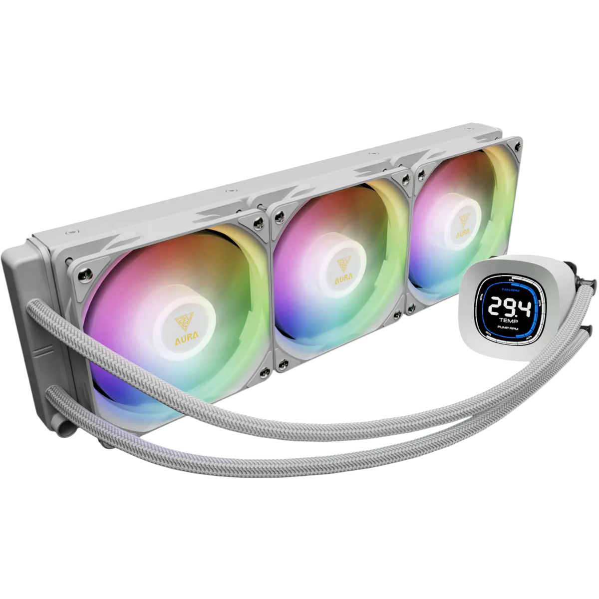 Système de refroidissement liquide GAMDIAS Aura GL360 Digital White - 16322-05200-30000-G