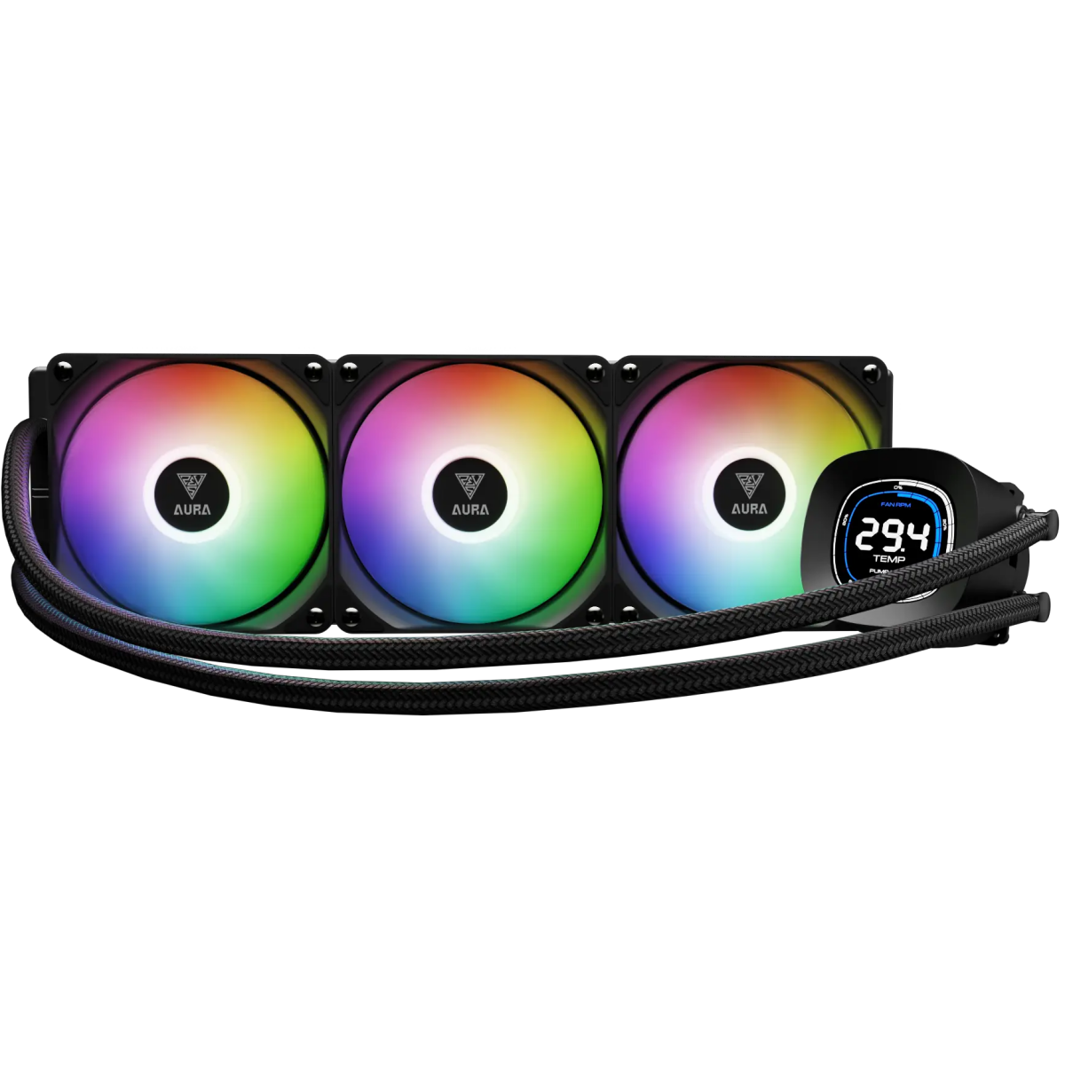 Système de refroidissement par liquide GAMDIAS Aura GL360 Digital Black - 16322-05000-30000-G - photo 2