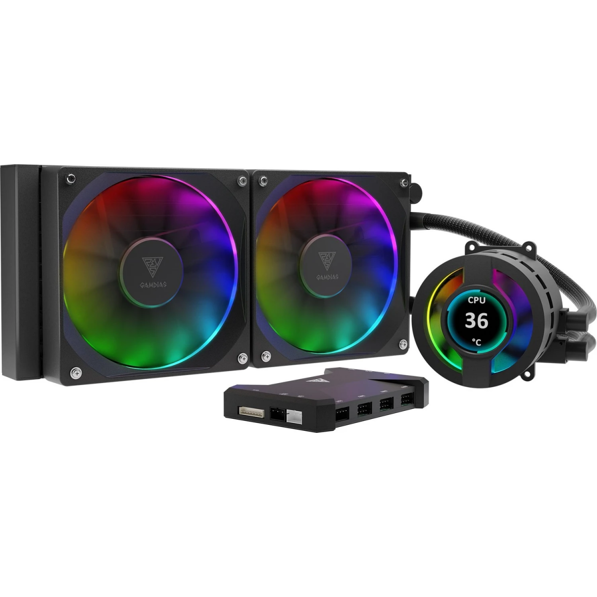 Système de refroidissement liquide GAMDIAS Chione P3-240U Black - CHIONE P3-240U - photo 2