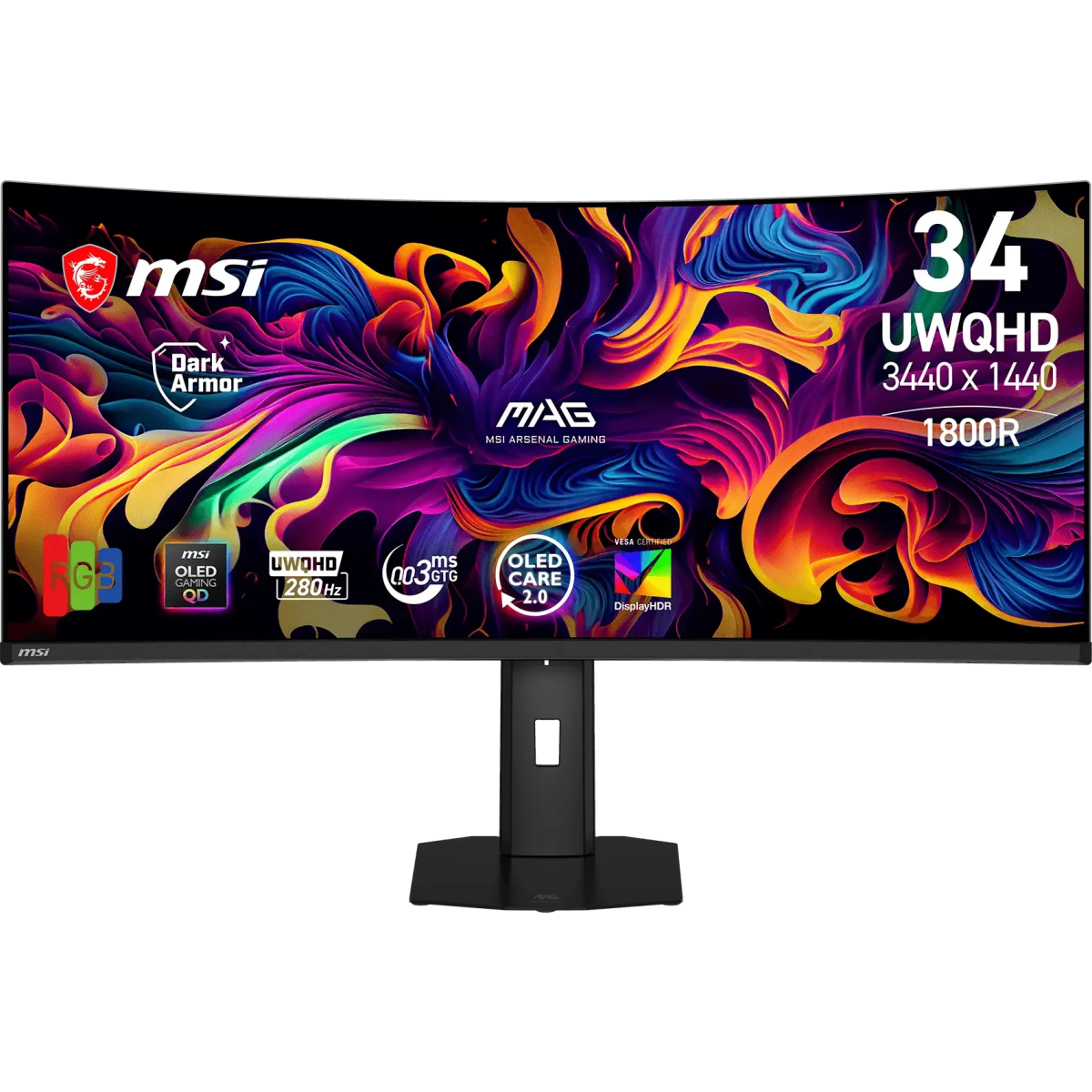 Écran MSI 34" MAG 341CQP QD-OLED X28 - 9S6-3DE39T-003