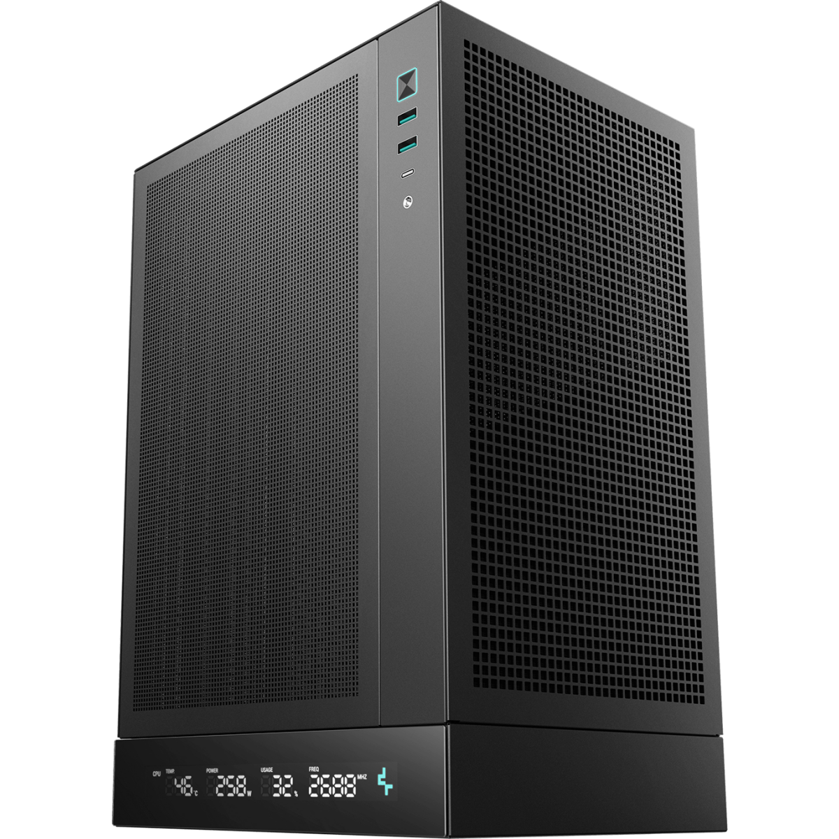 Boîtier DeepCool CH170 DIGITAL Black - R-CH170-BKNPI0D-G-1 - photo 2