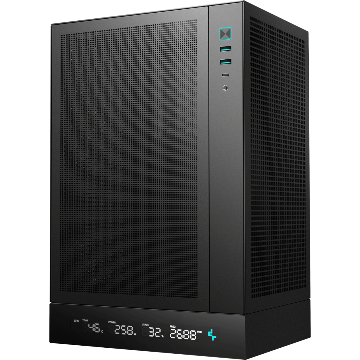 Boîtier DeepCool CH170 DIGITAL Black - R-CH170-BKNPI0D-G-1 - photo 3