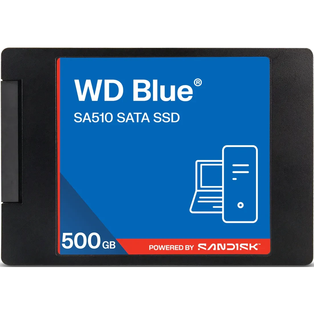 SSD (disque SSD) 500GB WD Blue SA510 (WDS500G5B0A) - WDS500G5B0A-00LMP0