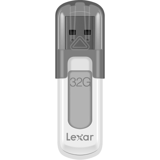 USB Flash накопитель 32GB Lexar JumpDrive V100 Grey - LJDV100-32GABGY