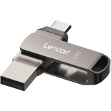 USB Flash накопитель 128GB Lexar JumpDrive Dual D400 Grey (LJDD400128G-BNQNG)