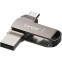 USB Flash накопитель 128GB Lexar JumpDrive Dual D400 Grey - LJDD400128G-BNQNG