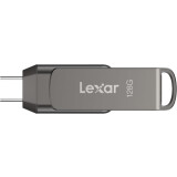 USB Flash накопитель 128GB Lexar JumpDrive Dual D400 Grey (LJDD400128G-BNQNG)