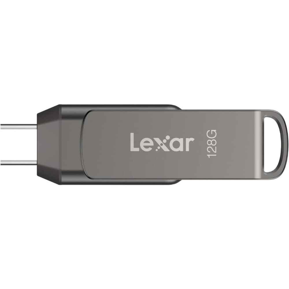 USB Flash накопитель 128GB Lexar JumpDrive Dual D400 Grey - LJDD400128G-BNQNG - photo 2