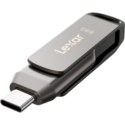 USB Flash накопитель 64GB Lexar JumpDrive Dual D400 Grey - LJDD400064G-BNQNG - photo 2