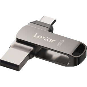 USB Flash накопитель 256GB Lexar JumpDrive Dual D400 Grey - LJDD400256G-BNQNG