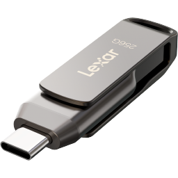 USB Flash накопитель 256GB Lexar JumpDrive Dual D400 Grey - LJDD400256G-BNQNG - photo 2