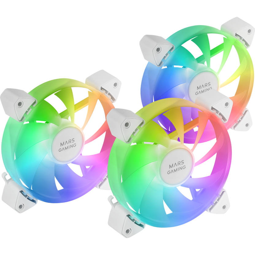 Вентилятор для корпуса Mars Gaming MF-3A White (3-Fan Pack) - MF3AW