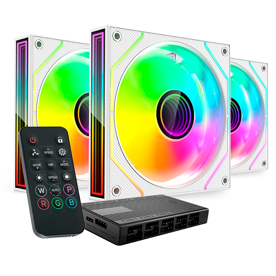 Вентилятор для корпуса Mars Gaming MF-3DProkit White (3-Fan Pack) - MF3DPROKITW