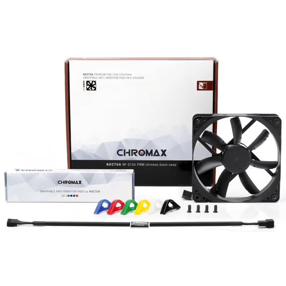 Вентилятор для корпуса Noctua NF-S12A PWM chromax.black.swap - NF-S12A PWM CH.BK.S - photo 2