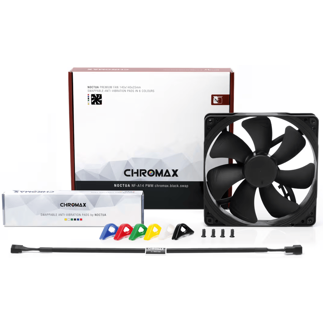 Вентилятор для корпуса Noctua NF-A14 PWM chromax.black.swap - NF-A14 PWM CH.BK.S - photo 2