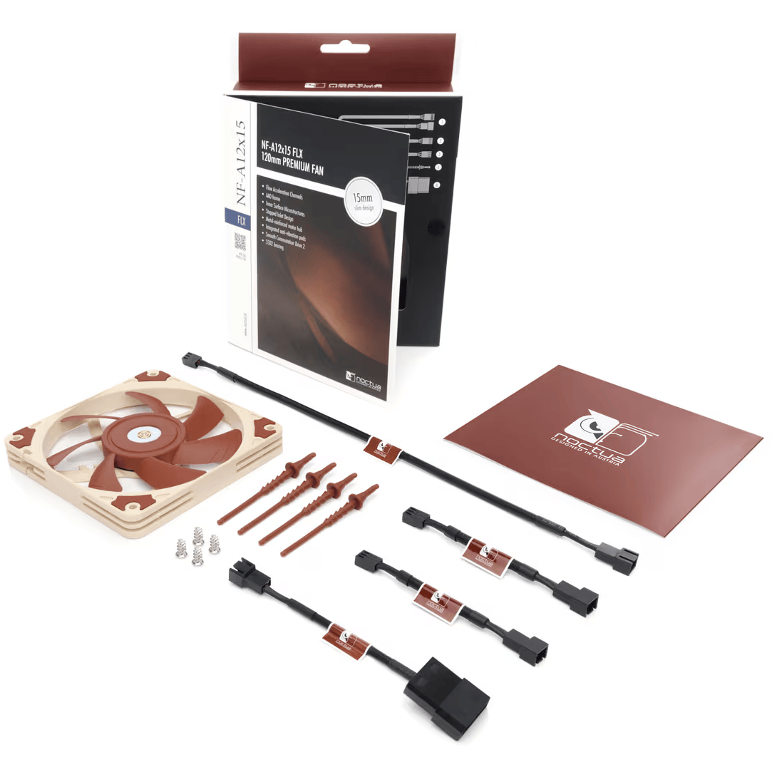 Вентилятор для корпуса Noctua NF-A12x15 FLX - NF-A12X15-FLX - photo 2