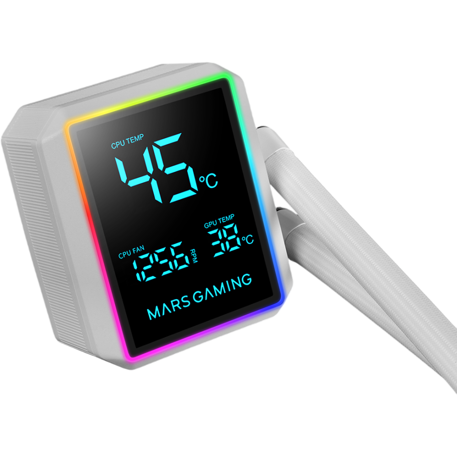 Система жидкостного охлаждения Mars Gaming ML-LCDPro360 White - MLLCDPRO360W - photo 2