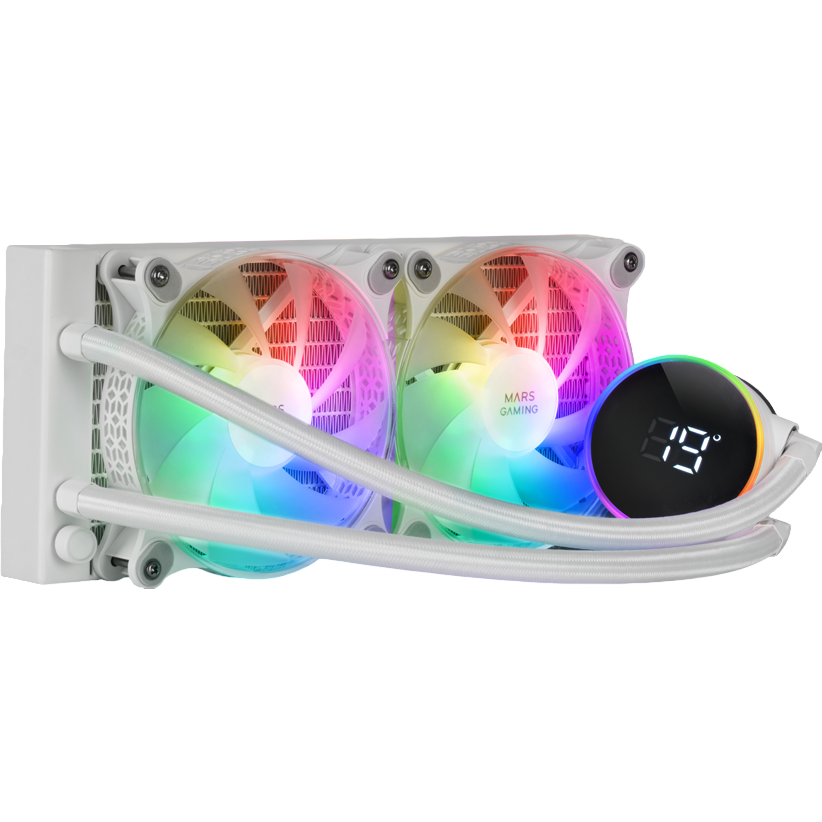 Système de refroidissement liquide Mars Gaming ML-LCD240 White - MLLCD240W