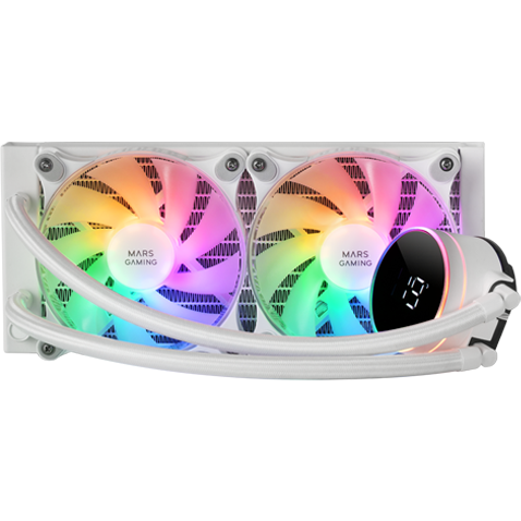 Système de refroidissement liquide Mars Gaming ML-LCD240 White - MLLCD240W - photo 2