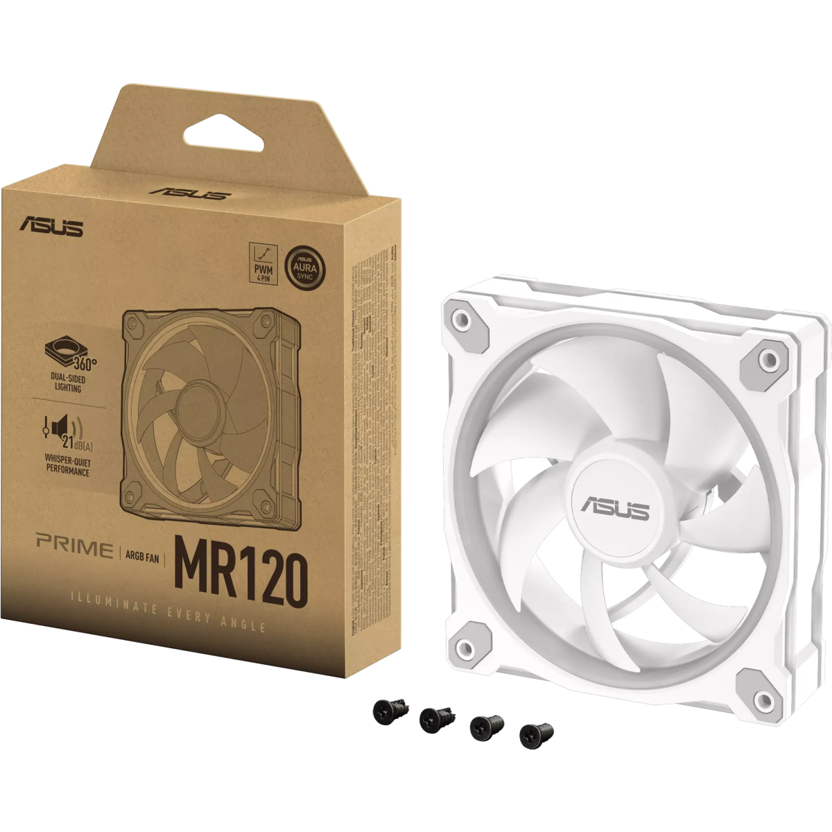 Вентилятор для корпуса ASUS Prime MR120 ARGB White - 90DA00I3-B09000 - photo 12