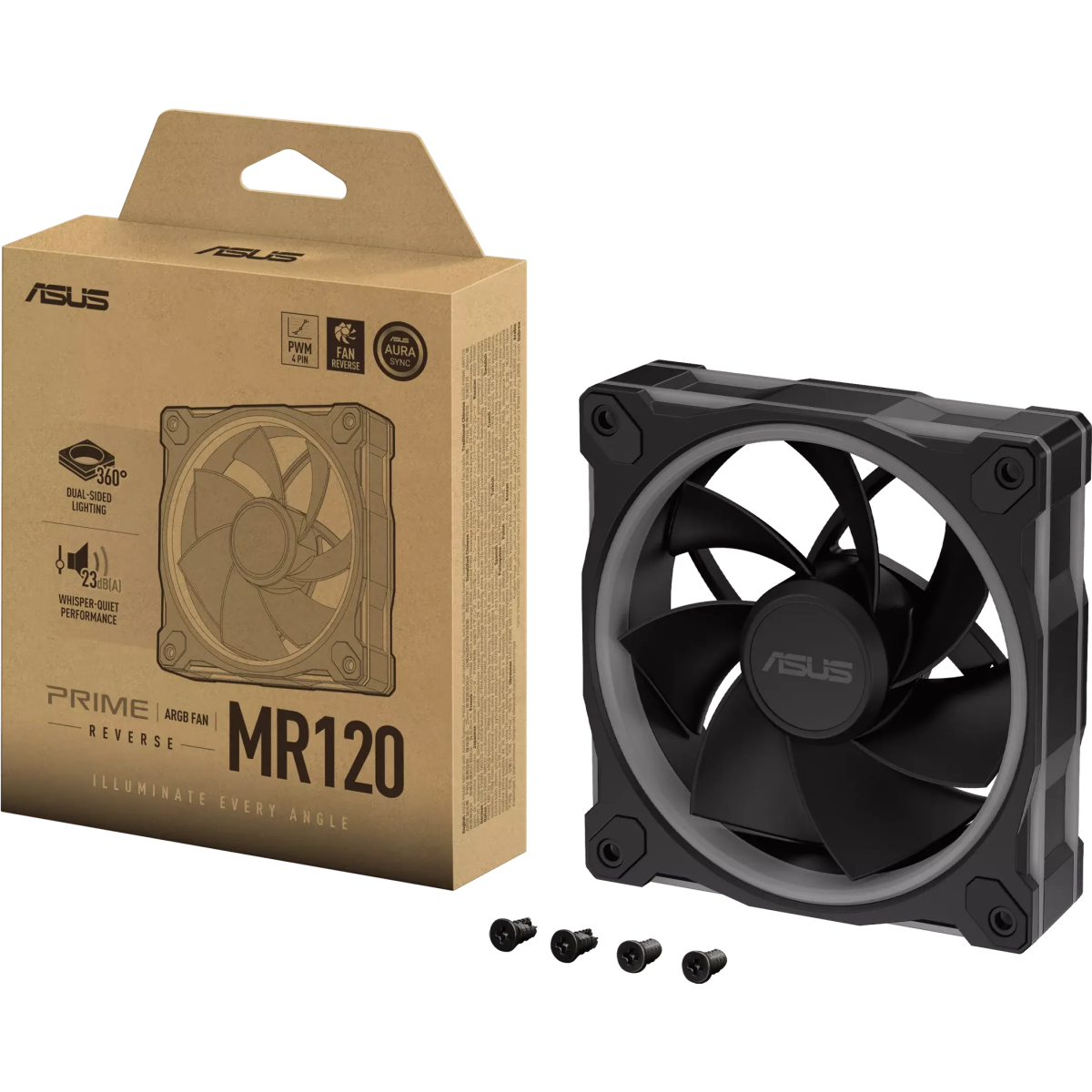 Вентилятор для корпуса ASUS Prime MR120 ARGB Reverse Black - 90DA00L0-B09000 - photo 12
