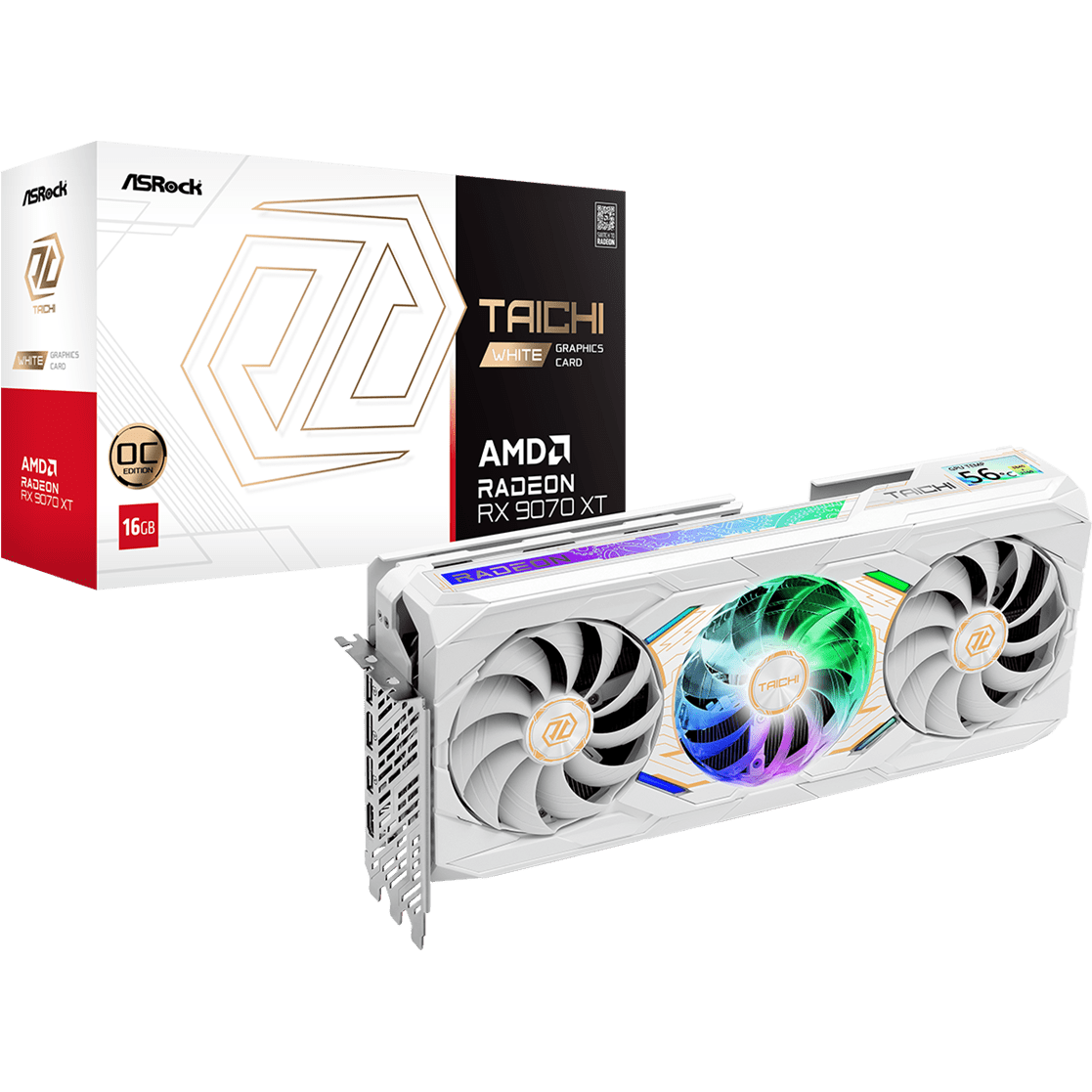 Видеокарта AMD Radeon RX 9070 XT ASRock Taichi White OC 16GB (RX9070XT TCW 16GO) - photo 7
