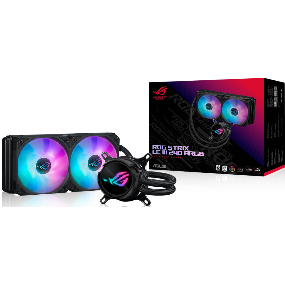 Система жидкостного охлаждения ASUS ROG STRIX LC III 240 ARGB Black - 90RC00S1-M0UAY0 - photo 7