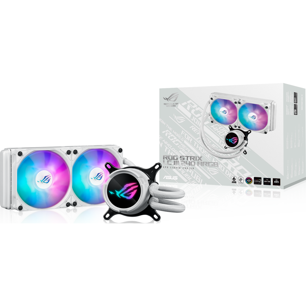 Система жидкостного охлаждения ASUS ROG STRIX LC III 240 ARGB White - 90RC00S2-M0UAY0 - photo 7