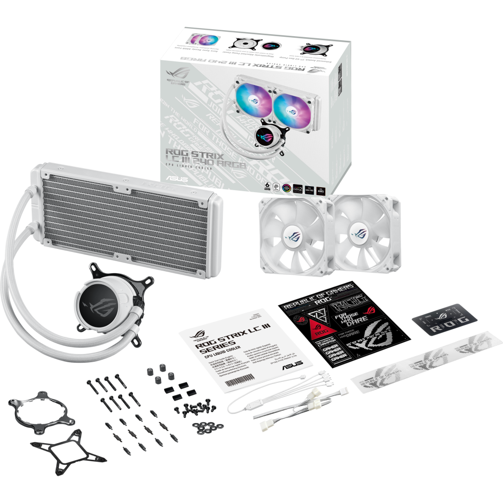 Система жидкостного охлаждения ASUS ROG STRIX LC III 240 ARGB White - 90RC00S2-M0UAY0 - photo 8