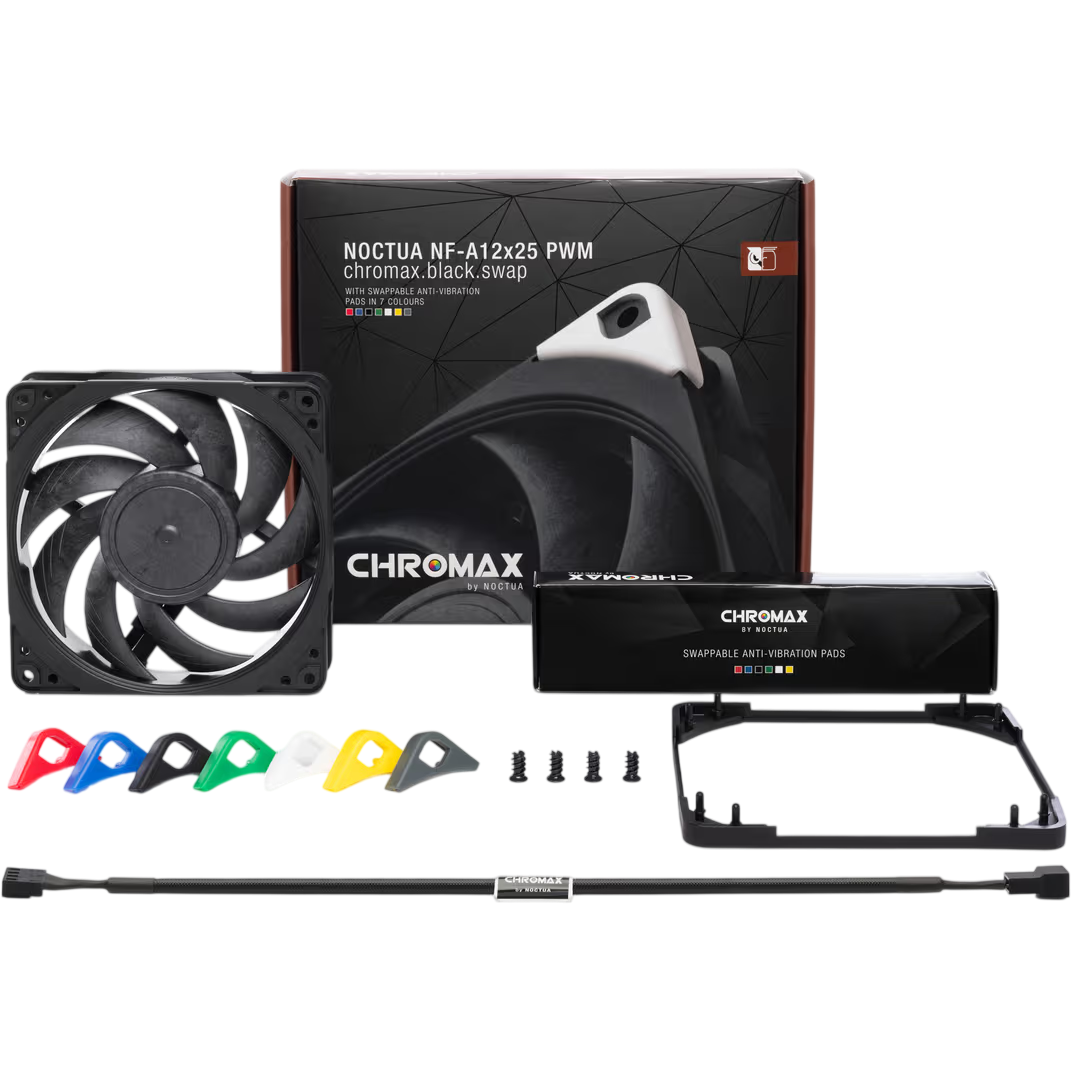 Вентилятор для корпуса Noctua NF-A12x25 PWM chromax.black.swap - NF-A12X25 PWM CH.BK.S - photo 3