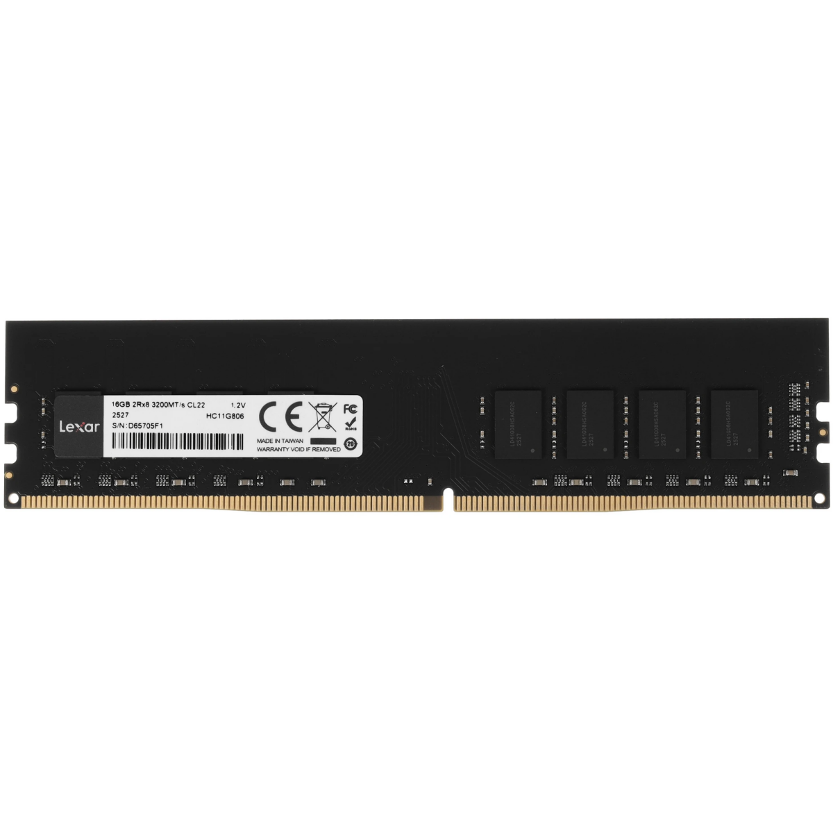 Mémoire vive 16GB DDR4 3200MHz Lexar (LD4AU016G-B3200GSST)
