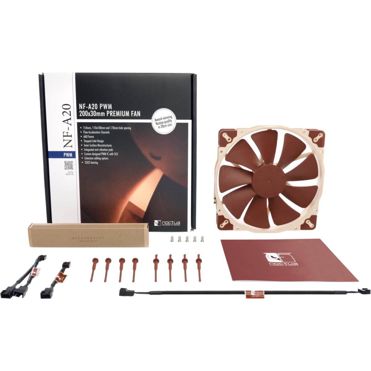 Вентилятор для корпуса Noctua NF-A20 PWM - photo 4