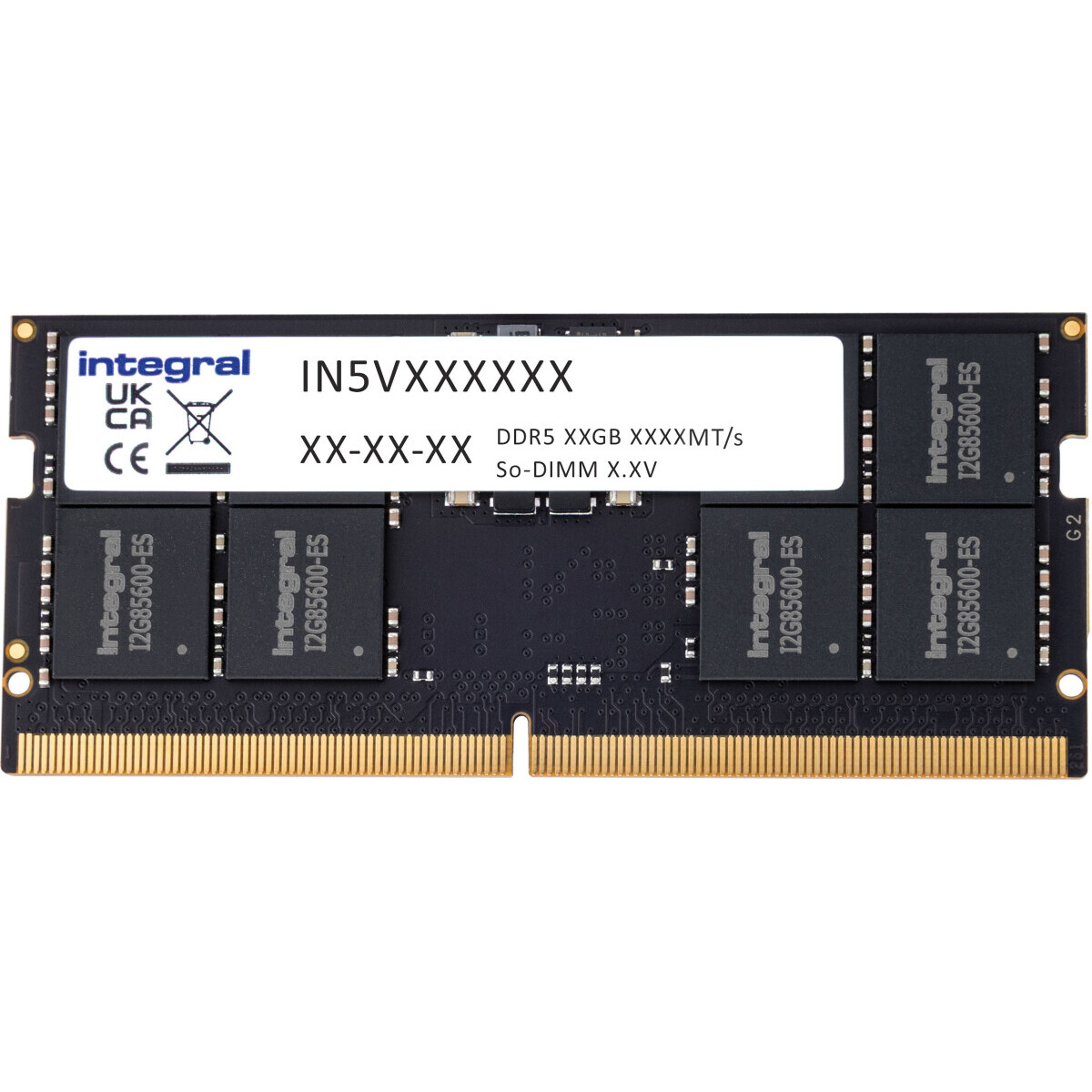 Mémoire vive 16GB DDR5 4800MHz Integral SO-DIMM (IN5V16GNHRBX)