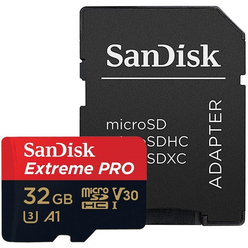 Карта памяти 32GB MicroSD SanDisk Extreme Pro + SD adapter (SDSQXCG-032G-GN6MA)