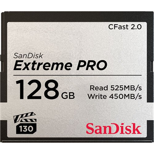 Carte mémoire 128GB CFast SanDisk Extreme Pro (SDCFSP-128G-G46D)