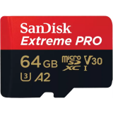 Карта памяти 64GB MicroSD SanDisk Extreme Pro + SD adapter (SDSQXCU-064G-GN6MA)