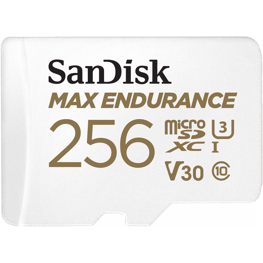 Carte mémoire 256GB MicroSD SanDisk Max Endurance + SD adapter (SDSQQVR-256G-GN6IA)