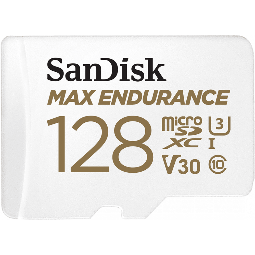 Carte mémoire 128GB MicroSD SanDisk Max Endurance + SD adapter (SDSQQVR-128G-GN6IA)