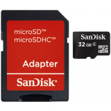 Carte mémoire 32GB MicroSD SanDisk + SD adapter (SDSDQM-032G-B35A)