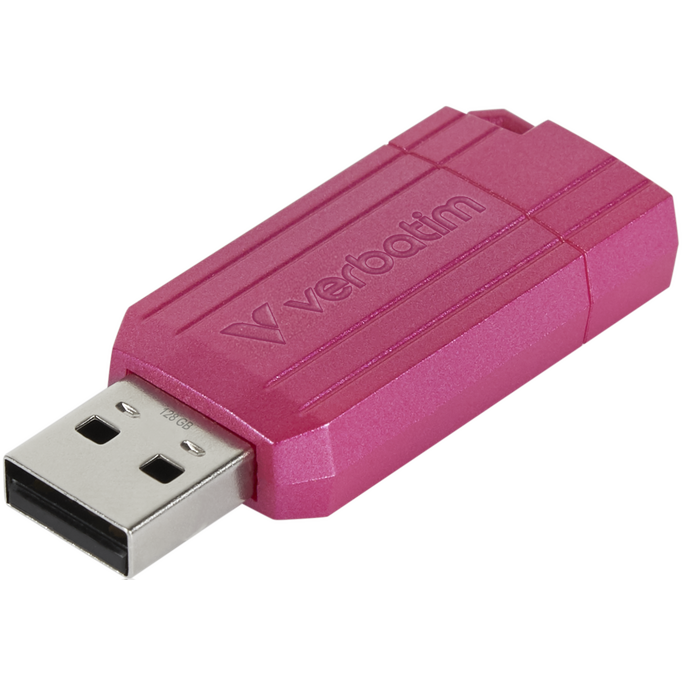 clé USB flash 128GB Verbatim Store 'n' Go PinStripe Pink (49460)