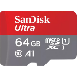 Carte mémoire 64GB MicroSD SanDisk Ultra + SD adapter (SDSQUAB-064G-GN6TA)