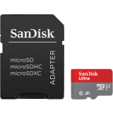 Carte mémoire 64GB MicroSD SanDisk Ultra + SD adapter (SDSQUAB-064G-GN6TA)