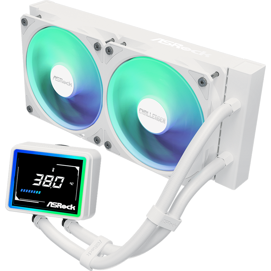 Système de refroidissement liquide ASRock Challenger Digital 240 White - 90-ACLA24-WAAGA6