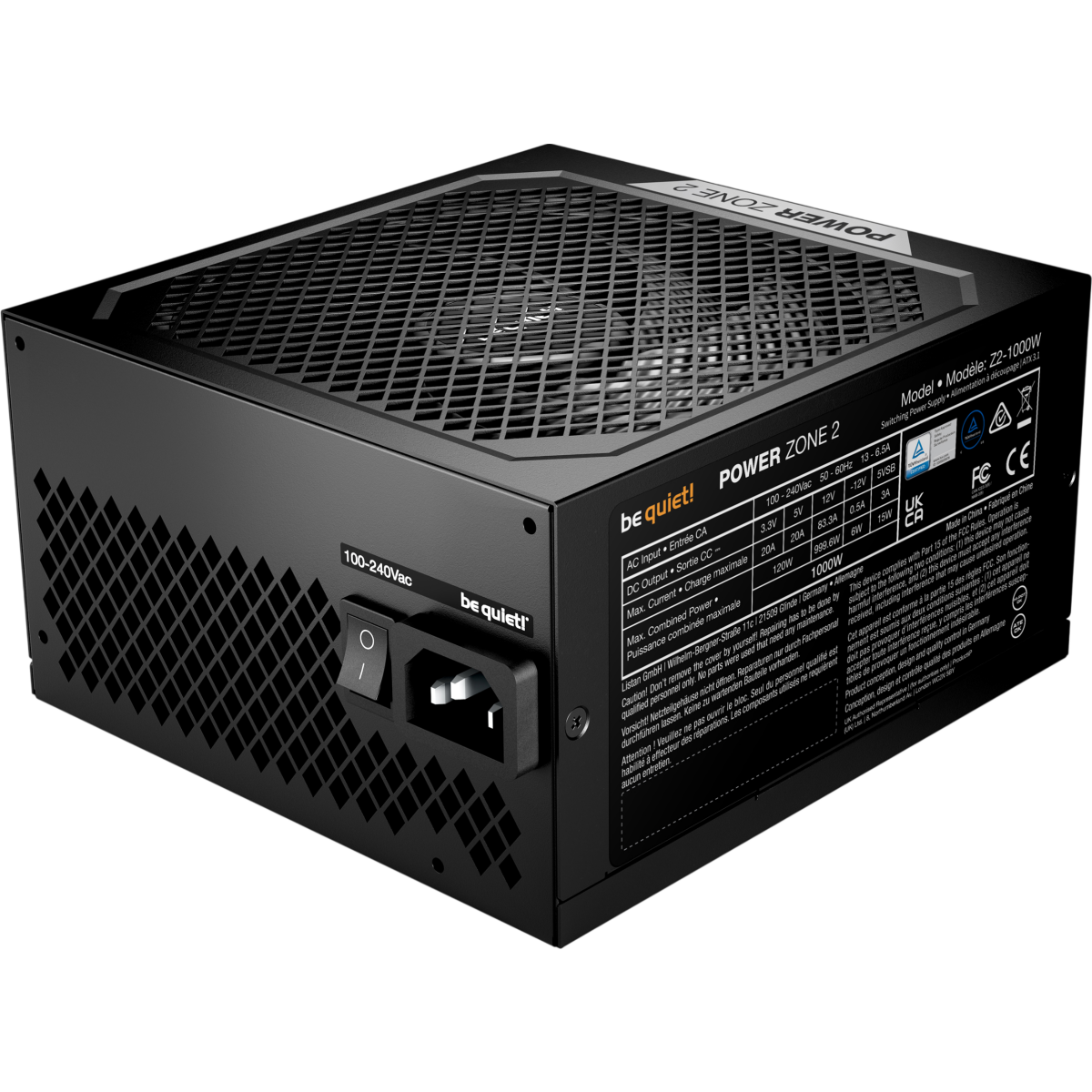 alimentation électrique 1000W Be Quiet Power Zone 2 - BP008EU