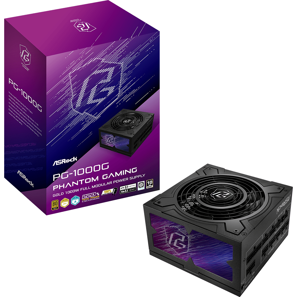 Alimentation électrique 1000W ASRock Phantom Gaming PG-1000G - 90-UXP100-GFEAAB - photo 6