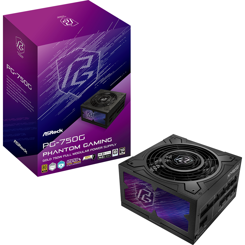 Alimentation électrique 750W ASRock Phantom Gaming PG-750G - 90-UXP075-GFEAAB - photo 6