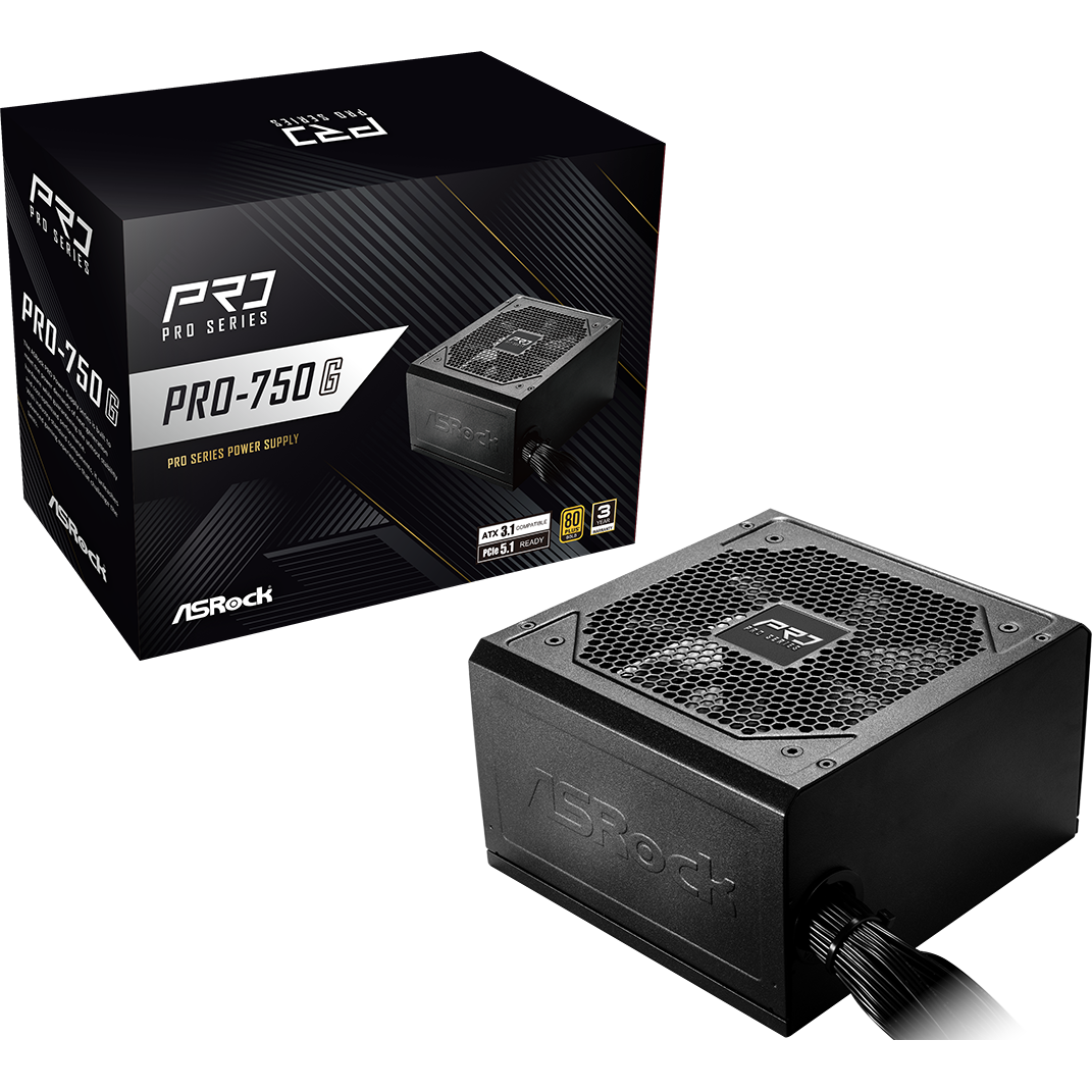 Alimentation électrique 750W ASRock PRO PRO-750G - 90-UXR075-GNEAA2 - photo 5