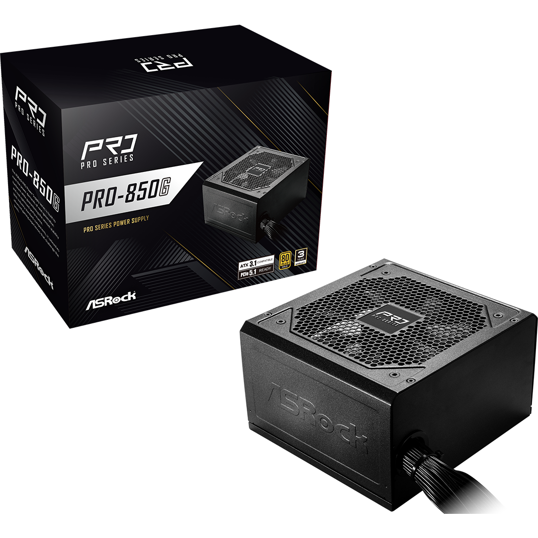 Alimentation électrique 850W ASRock PRO PRO-850G - 90-UXR085-GNEAA2 - photo 5