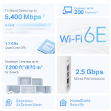 Système Wi-Fi maillé TP-Link Deco XE75 PRO (3 pcs) (Deco XE75 PRO(3-pack))